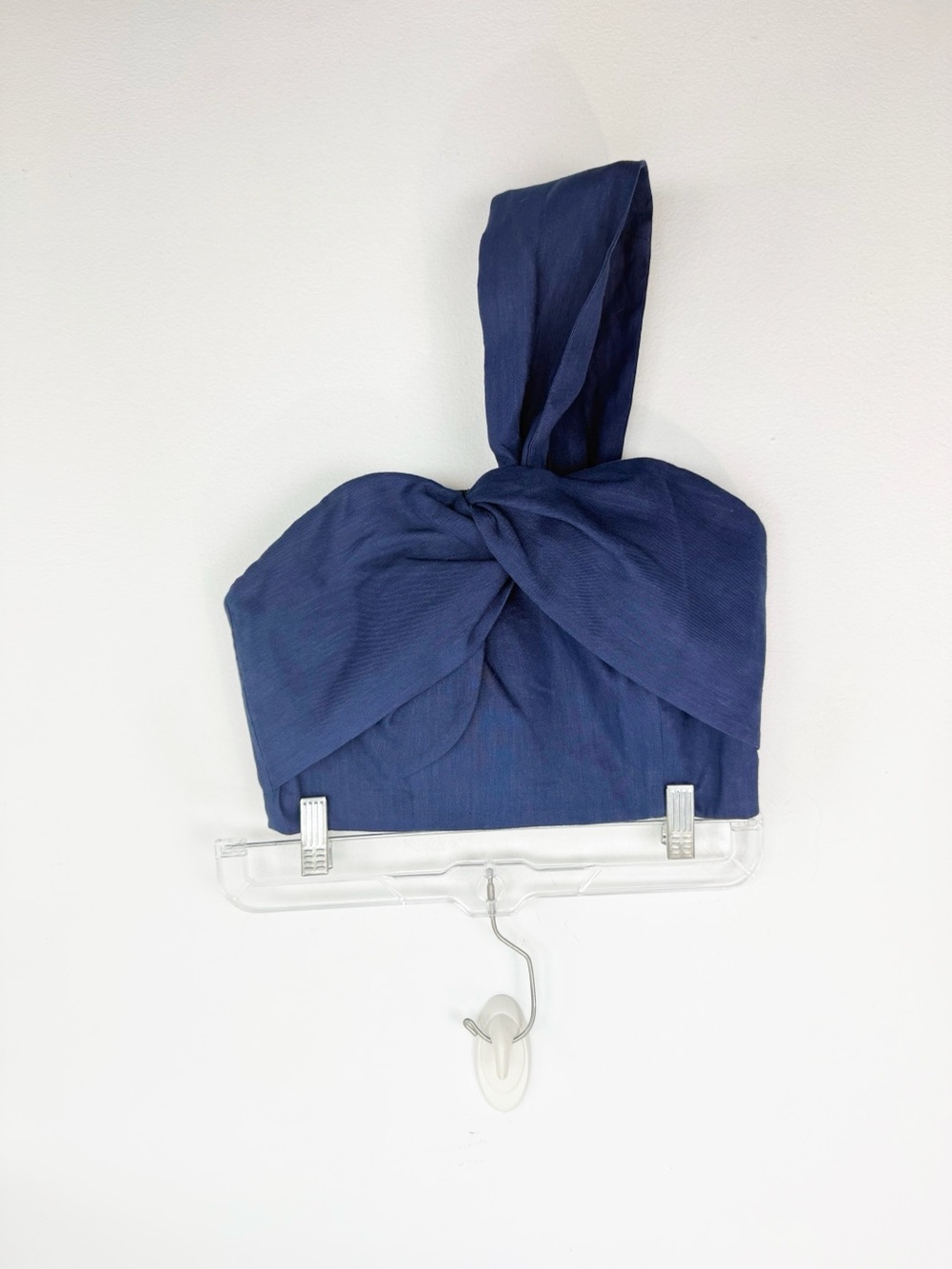 Milly One Shoulder Blue Linen Crop Top Size Small NWT - Picture 2 of 7